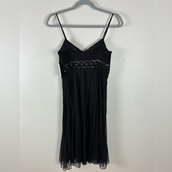 Vintage Y2K Gothic Fairy Dress Size 2 Crochet Empire Waist Beaded Fit Flare Mesh - Picture 4 of 11